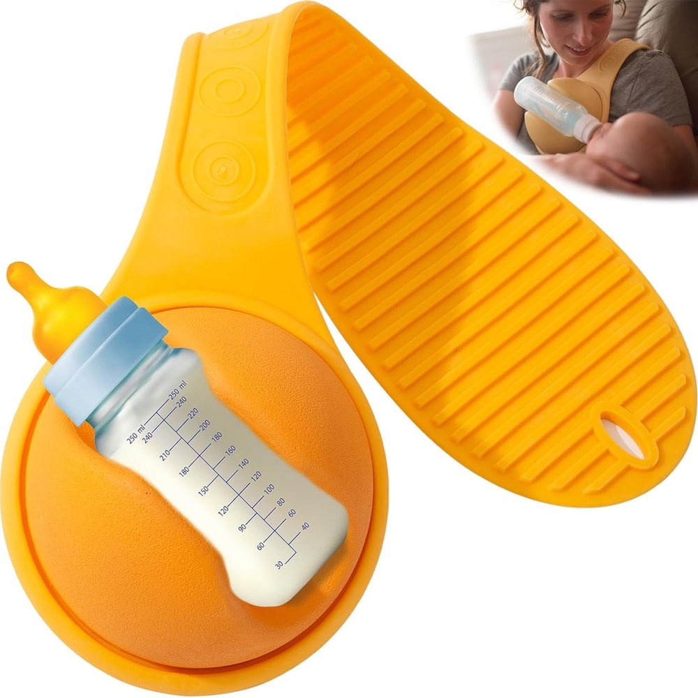 Beebo hands-free baby bottle holder. Anti-slip. Fits most bottles. 360 rotation